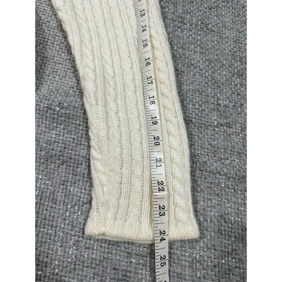 Vintage Loren’s Punto Fino Sweater Dress Women Medium Ivory Cable Knit Maxi Flaw - Picture 10 of 10